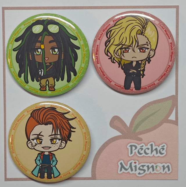 Lot 3 petits badges